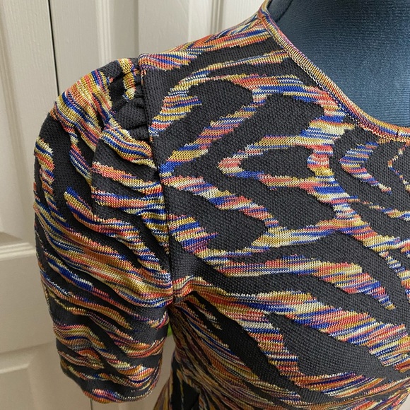 Free People Knitted Multicolored Black Dress SM - Picture 3 of 5